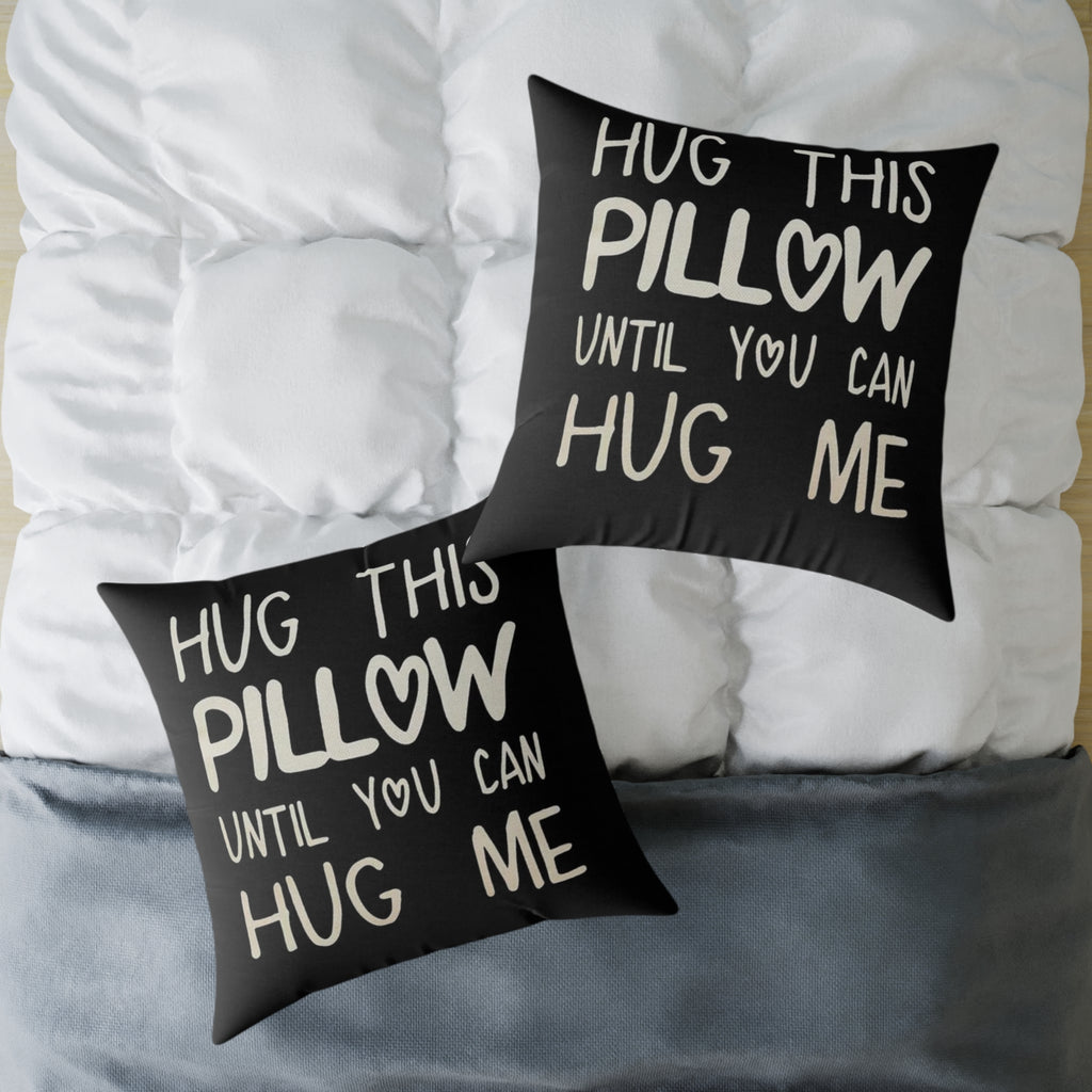 Valentimes Day Square Poly Canvas Pillow — Romantic Heart Decor