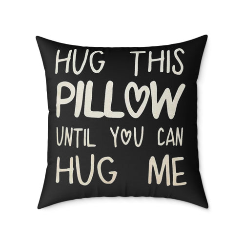 Valentimes Day Square Poly Canvas Pillow — Romantic Heart Decor