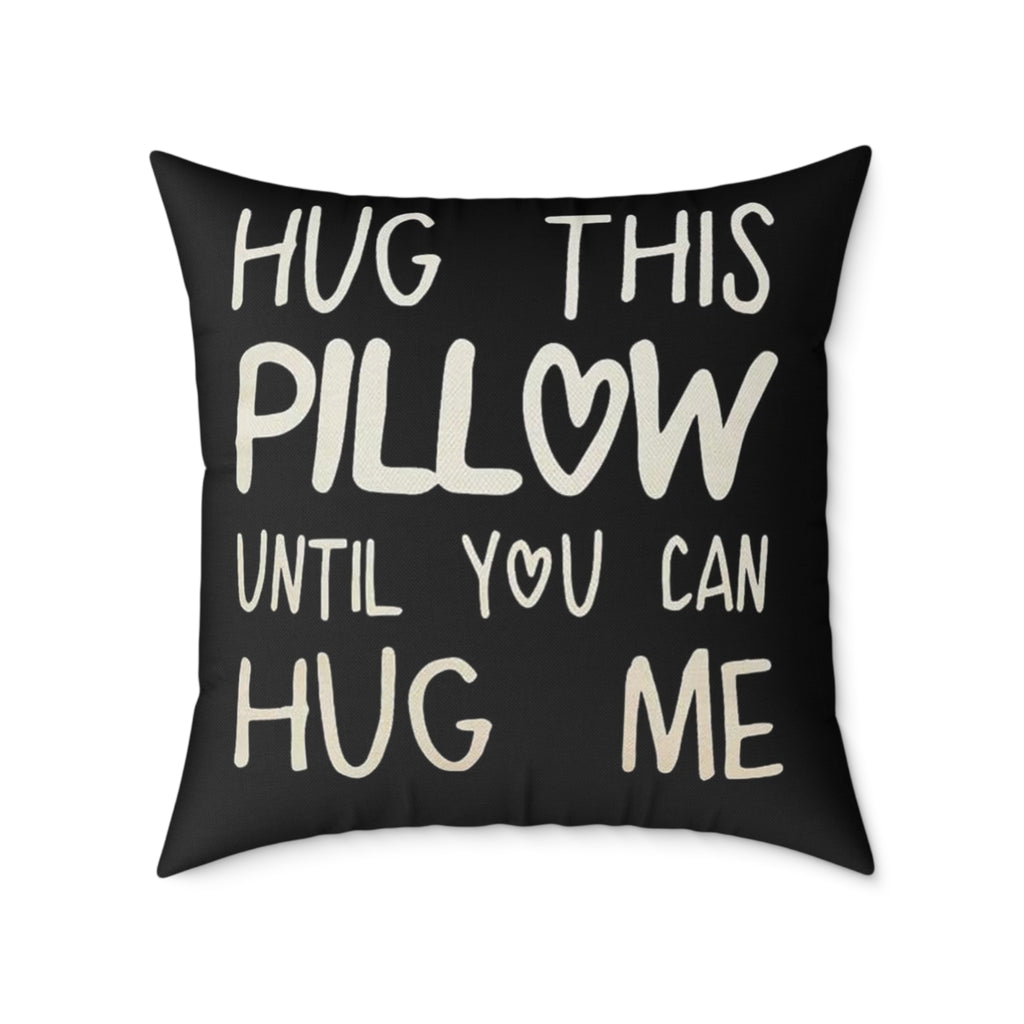 Valentimes Day Square Poly Canvas Pillow — Romantic Heart Decor